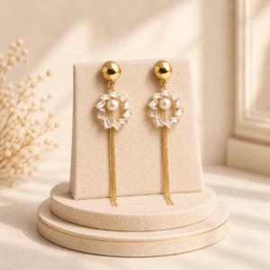 pearl tassel earrings
